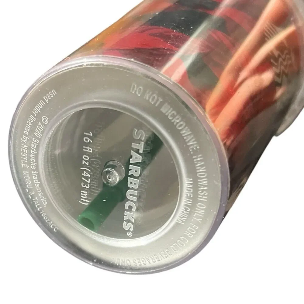 Starbucks Christmas‎ Holiday 2020 Tumbler Poinsettias 16 Oz With Straw Floral